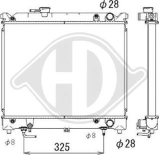 Diederichs DCM3093 - Радіатор, охолодження двигуна autocars.com.ua