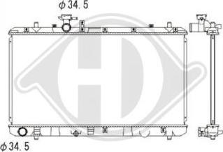 Diederichs DCM3102 - Радіатор, охолодження двигуна autocars.com.ua