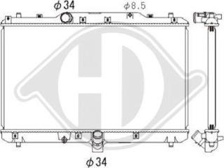 Diederichs DCM3104 - Радіатор, охолодження двигуна autocars.com.ua