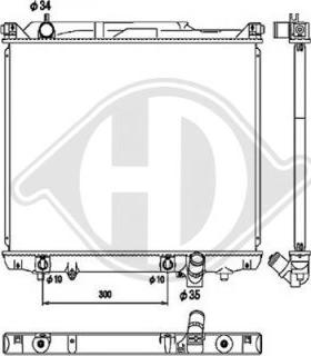 Diederichs DCM3107 - Радіатор, охолодження двигуна autocars.com.ua