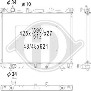 Diederichs DCM3109 - Радіатор, охолодження двигуна autocars.com.ua