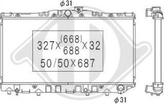 Diederichs DCM3126 - Радіатор, охолодження двигуна autocars.com.ua