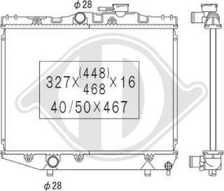 Diederichs DCM3129 - Радіатор, охолодження двигуна autocars.com.ua