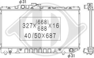 Diederichs DCM3136 - Радіатор, охолодження двигуна autocars.com.ua