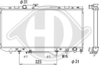 Diederichs DCM3152 - Радіатор, охолодження двигуна autocars.com.ua