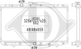 Diederichs DCM3158 - Радіатор, охолодження двигуна autocars.com.ua