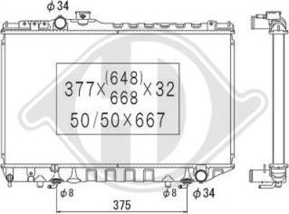 Diederichs DCM3161 - Радіатор, охолодження двигуна autocars.com.ua