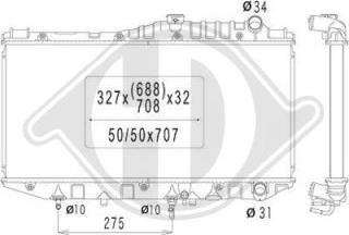 Diederichs DCM3169 - Радіатор, охолодження двигуна autocars.com.ua