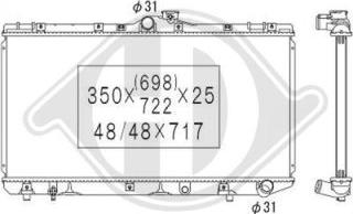 Diederichs DCM3170 - Радіатор, охолодження двигуна autocars.com.ua