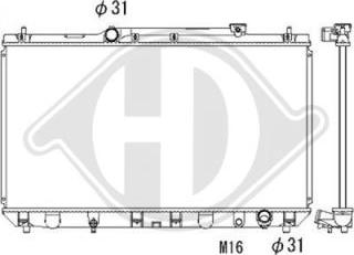 Diederichs DCM3199 - Радіатор, охолодження двигуна autocars.com.ua