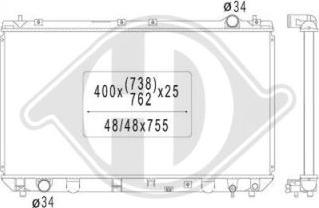 Diederichs DCM3207 - Радіатор, охолодження двигуна autocars.com.ua