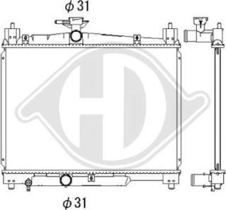 Diederichs DCM3210 - Радіатор, охолодження двигуна autocars.com.ua