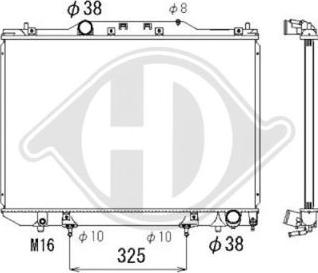 Diederichs DCM3211 - Радіатор, охолодження двигуна autocars.com.ua