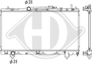 Diederichs DCM3212 - Радіатор, охолодження двигуна autocars.com.ua