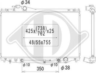 Diederichs DCM3218 - Радіатор, охолодження двигуна autocars.com.ua