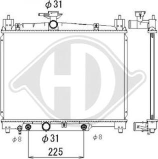 Diederichs DCM3219 - Радіатор, охолодження двигуна autocars.com.ua