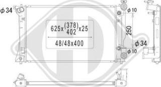 Diederichs DCM3224 - Радіатор, охолодження двигуна autocars.com.ua