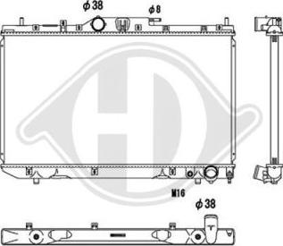 Diederichs DCM3248 - Радіатор, охолодження двигуна autocars.com.ua