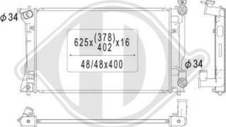 Diederichs DCM3253 - Радіатор, охолодження двигуна autocars.com.ua