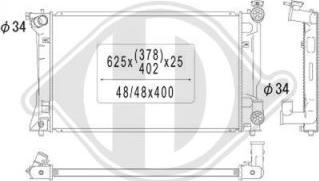 Diederichs DCM3254 - Радіатор, охолодження двигуна autocars.com.ua