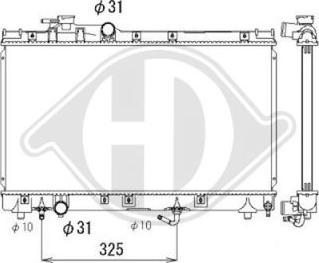 Diederichs DCM3266 - Радіатор, охолодження двигуна autocars.com.ua