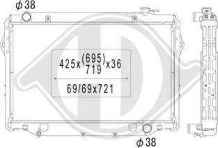 Diederichs DCM3280 - Радіатор, охолодження двигуна autocars.com.ua