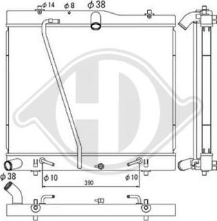 Diederichs DCM3297 - Радіатор, охолодження двигуна autocars.com.ua