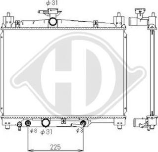 Diederichs DCM3303 - Радіатор, охолодження двигуна autocars.com.ua