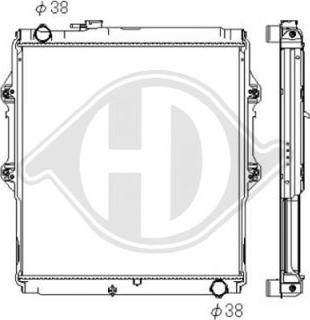 Diederichs DCM3304 - Радіатор, охолодження двигуна autocars.com.ua