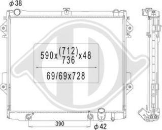 Diederichs DCM3320 - Радіатор, охолодження двигуна autocars.com.ua