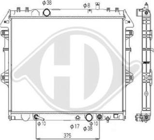 Diederichs DCM3324 - Радіатор, охолодження двигуна autocars.com.ua