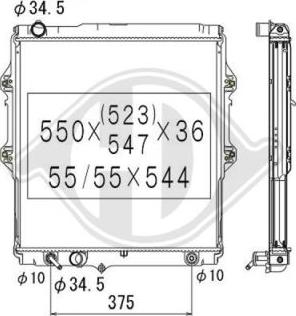 Diederichs DCM3331 - Радіатор, охолодження двигуна autocars.com.ua