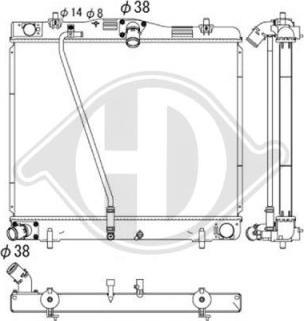 Diederichs DCM3334 - Радіатор, охолодження двигуна autocars.com.ua