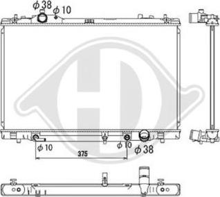 Diederichs DCM3340 - Радіатор, охолодження двигуна autocars.com.ua