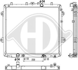 Diederichs DCM3341 - Радіатор, охолодження двигуна autocars.com.ua