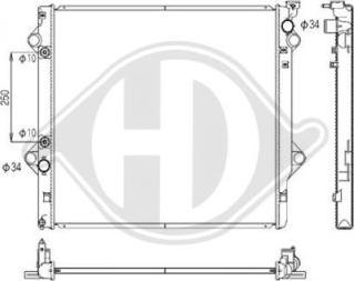 Diederichs DCM3343 - Радіатор, охолодження двигуна autocars.com.ua