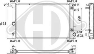 Diederichs DCM3350 - Радіатор, охолодження двигуна autocars.com.ua