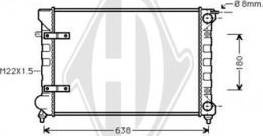Diederichs DCM3384 - Радіатор, охолодження двигуна autocars.com.ua