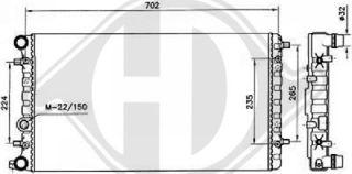 Diederichs DCM3430 - Радіатор, охолодження двигуна autocars.com.ua