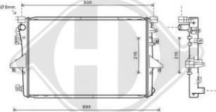 Diederichs DCM3466 - Радіатор, охолодження двигуна autocars.com.ua