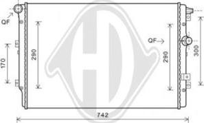 Diederichs DCM3478 - Радіатор, охолодження двигуна autocars.com.ua