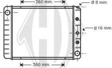 Diederichs DCM3480 - Радіатор, охолодження двигуна autocars.com.ua