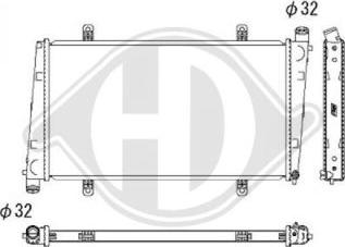 Diederichs DCM3487 - Радіатор, охолодження двигуна autocars.com.ua