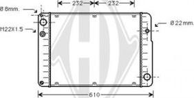 Diederichs DCM3548 - Радіатор, охолодження двигуна autocars.com.ua