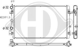 Diederichs DCM3569 - Радиатор, охлаждение двигателя autodnr.net