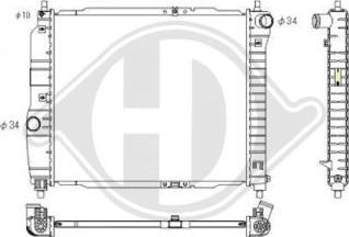 Diederichs DCM3599 - Радіатор, охолодження двигуна autocars.com.ua