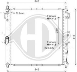 Diederichs DCM3620 - Радіатор, охолодження двигуна autocars.com.ua