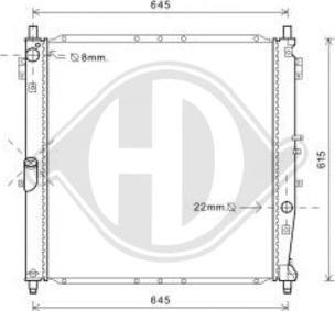 Diederichs DCM3621 - Радіатор, охолодження двигуна autocars.com.ua