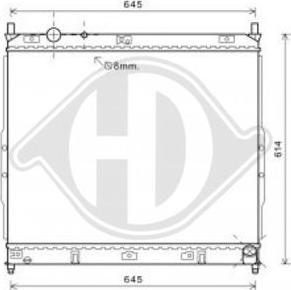 Diederichs DCM3623 - Радіатор, охолодження двигуна autocars.com.ua