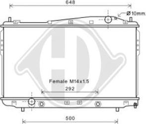 Diederichs DCM3631 - Радіатор, охолодження двигуна autocars.com.ua